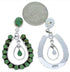 Southwestern Silver Turquoise Post Dangle Earrings MW73494