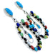 Sterling Silver Jewelry Multicolor Post Dangle Earrings MW73447