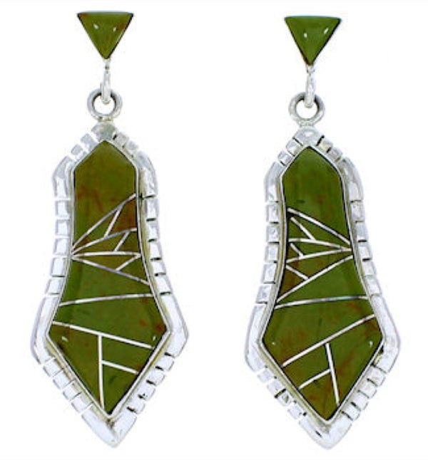 Sterling Silver Turquoise Southwest Jewelry Post Earrings MW73505