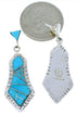 Sterling Silver Turquoise Inlay Southwest Post Earrings MW73501