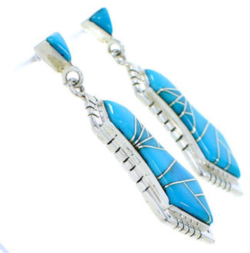 Sterling Silver Jewelry Turquoise Southwest Post Earrings MW73502
