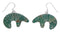 Silver And Turquoise Bear Southwestern Hook Dangle Earrings PX31074