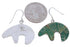 Silver And Turquoise Bear Southwestern Hook Dangle Earrings PX31074