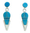 Southwestern Turquoise Inlay Post Dangle Earrings BW73741