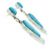 Sterling Silver Jewelry Turquoise Inlay Post Dangle Earrings BW73753