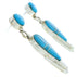 Southwestern Jewelry Turquoise Post Dangle Silver Earrings BW73761