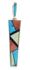 Sterling Silver And Multicolor Inlay Southwest Pendant BW76006