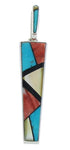 Multicolor Inlay Silver Jewelry Southwest Pendant BW76012