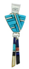 Turquoise And Multicolor Inlay Southwest Pendant BW76063