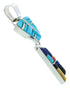 Turquoise And Multicolor Inlay Southwest Pendant BW76063