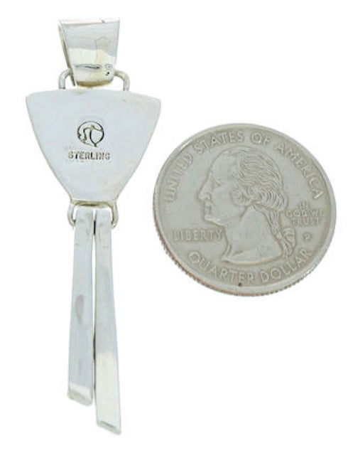 Southwest Turquoise And Multicolor Inlay Slide Pendant BW76071