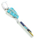 Southwest Turquoise And Multicolor Inlay Slide Pendant BW76076
