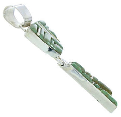 Southwestern Slide Pendant Turquoise Inlay Jewelry BW76101