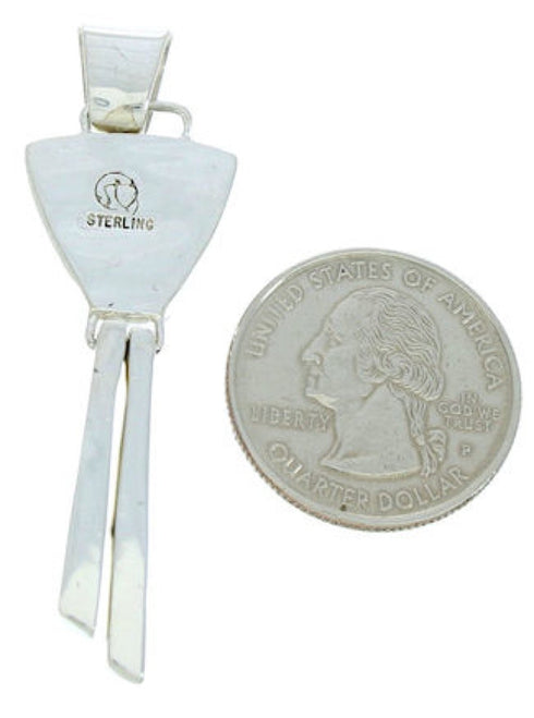 Southwestern Slide Pendant Turquoise Inlay Jewelry BW76101