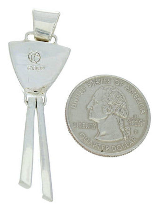 Genuine Sterling Silver Turquoise Inlay Jewelry Pendant BW76103