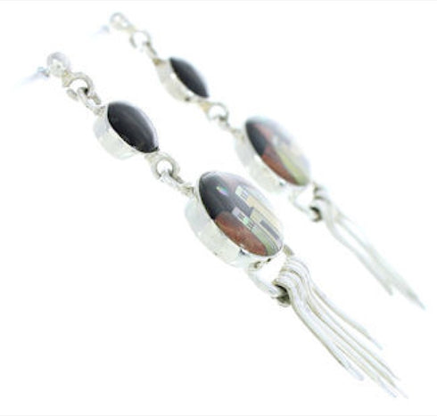 Multicolor Native American Pueblo Or Village Design Earrings MW73317