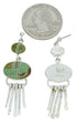 Turquoise Sterling Silver Jewelry Post Dangle Earrings MW73337