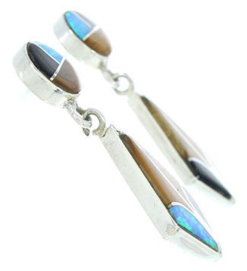 Multicolor Inlay Jewelry Post Dangle Earrings BW74223