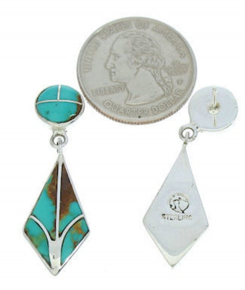 Southwest Turquoise And Sterling Silver Earrings