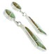 Sterling Silver Turquoise Inlay Post Dangle Earrings Jewelry BW74231
