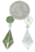 Sterling Silver Turquoise Inlay Post Dangle Earrings Jewelry BW74231
