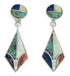 Southwestern Multicolor Inlay Jewelry Post Dangle Earrings BW74234