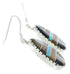 Sterling Silver Multicolor Inlay Jewelry Hook Dangle Earrings BW74241