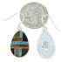 Sterling Silver Multicolor Inlay Jewelry Hook Dangle Earrings BW74241