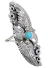 Genuine Sterling Silver Turquoise Ring Size 7-1/2 UX31893