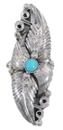 Genuine Sterling Silver Turquoise Ring Size 7-1/2 UX31893