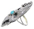 Genuine Sterling Silver Turquoise Ring Size 7-1/2 UX31893