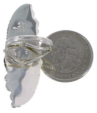 Genuine Sterling Silver Turquoise Ring Size 7-1/2 UX31893