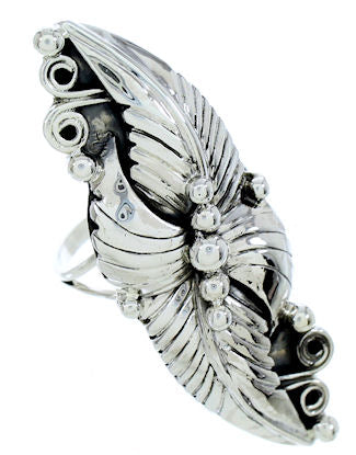 Genuine Sterling Silver Scalloped Leaf Ring