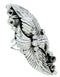 Genuine Sterling Silver Scalloped Leaf Ring