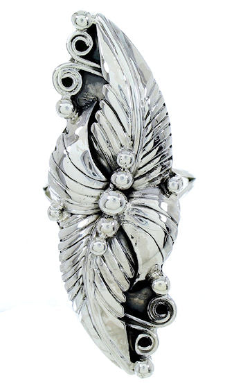 Genuine Sterling Silver Scalloped Leaf Ring