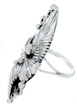 Genuine Sterling Silver Scalloped Leaf Ring
