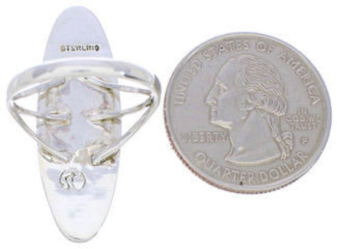 Turquoise Southwest Genuine Silver Ring Size 8-3/4 YX33717