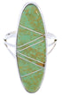 Genuine Silver Southwest Turquoise Inlay Ring Size 5-1/4 YX33728
