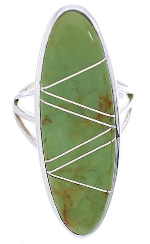 Southwest Sterling Silver Jewelry Turquoise Ring Size 5 YX33745