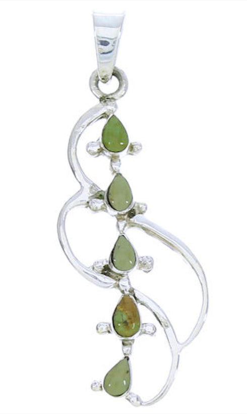 Southwest Turquoise Sterling Silver Jewelry Pendant BW74537