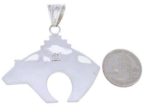 Bear Southwestern Genuine Sterling Silver Multicolor Pendant GS74716