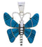 Turquoise Inlay Jewelry Southwestern Butterfly Slide Pendant BW75121