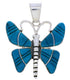 Turquoise Inlay Jewelry Southwestern Butterfly Slide Pendant BW75121