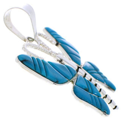 Turquoise Inlay Jewelry Southwestern Butterfly Slide Pendant BW75121