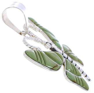 Sterling Silver Southwest Jewelry Butterfly Turquoise Pendant BW75144