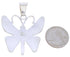 Southwest Turquoise Inlay Butterfly Silver Slide Pendant BW75150