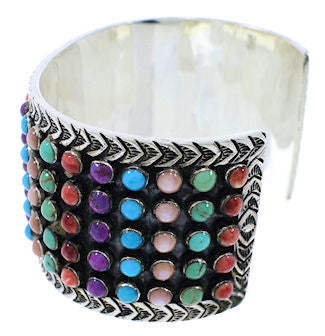 Southwest Multicolor And Silver Cuff Bracelet PX27671