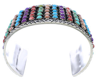 Southwest Multicolor And Silver Cuff Bracelet PX27671