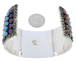 Southwest Multicolor And Silver Cuff Bracelet PX27671
