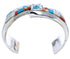 Silver And Multicolor Inlay Cuff Bracelet Jewelry RS75361